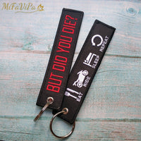 Thumbnail for 2 PCS BLACK SLEUTELHANGER EMBROIDERY FUNNY KEYCHAIN - PILOTSX