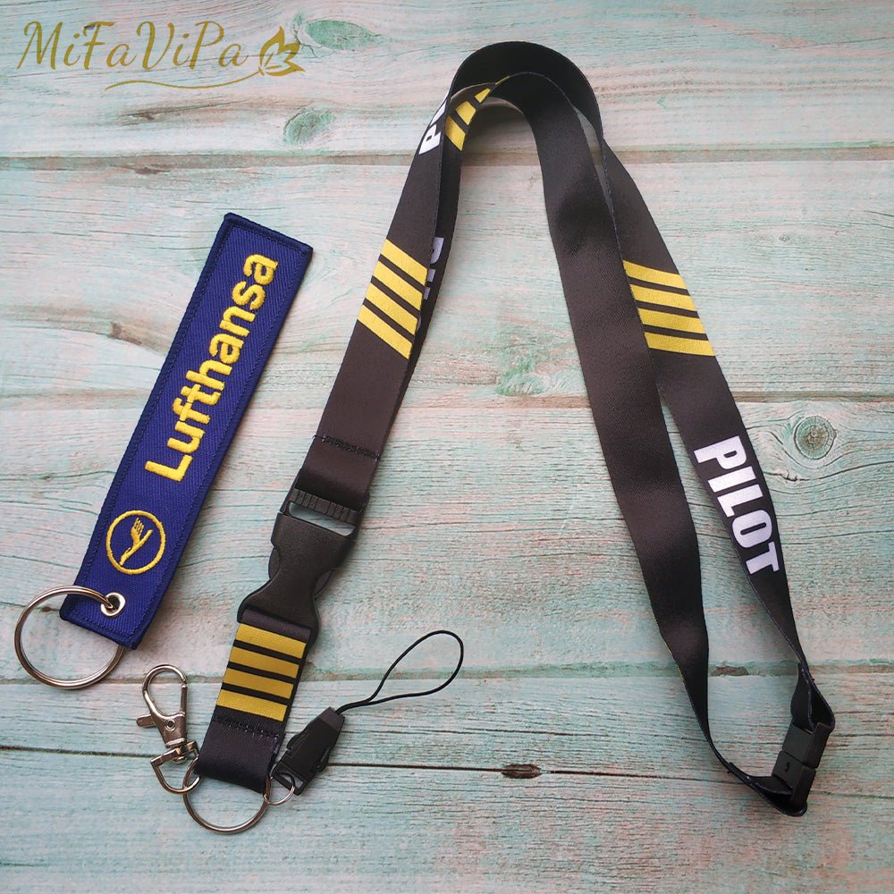 2 PCS BOEING 737 SLEUTELHANGE CESSNA KEYCHAIN AIRBUS NECK STRAP - PILOTSX