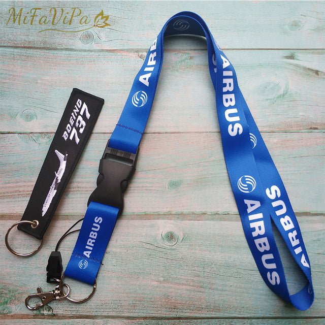 2 PCS BOEING 737 SLEUTELHANGE CESSNA KEYCHAIN AIRBUS NECK STRAP - PILOTSX