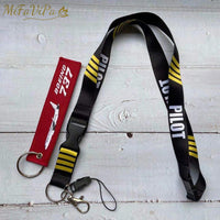 Thumbnail for 2 PCS BOEING 737 SLEUTELHANGE KEYCHAIN CESSNA NECK STRAP - PILOTSX