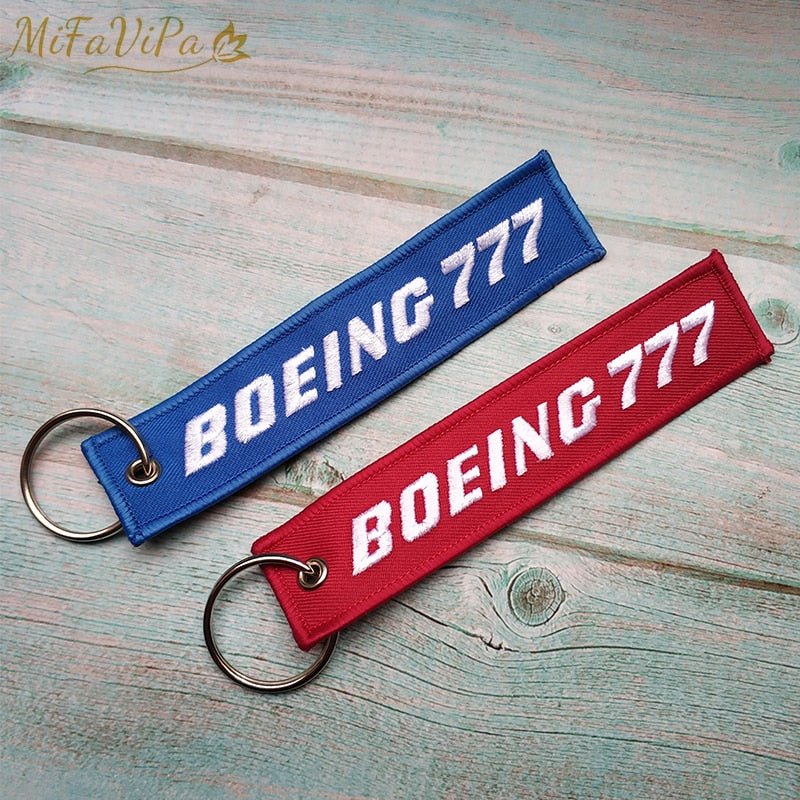 2 PCS BOEING 777 EMBROIDERY KEY CHAIN - PILOTSX