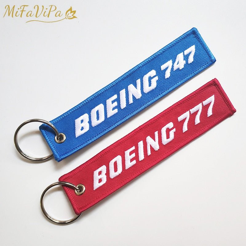 2 PCS BOEING 777 EMBROIDERY KEY CHAIN - PILOTSX