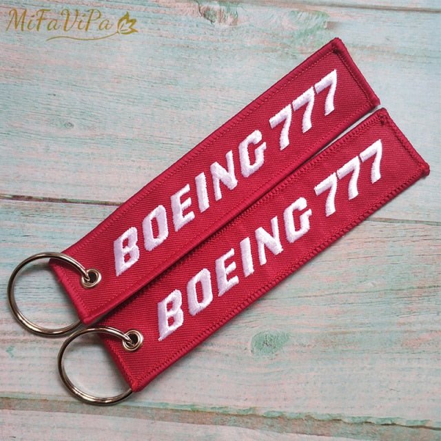 2 PCS BOEING 777 EMBROIDERY KEY CHAIN - PILOTSX