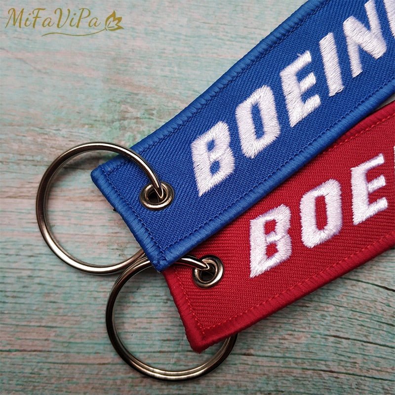 2 PCS BOEING 777 EMBROIDERY KEY CHAIN - PILOTSX