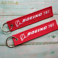 Thumbnail for 2 PCS BOEING 787 AIRCRAFT EMBROIDERY KEY CHAIN - PILOTSX