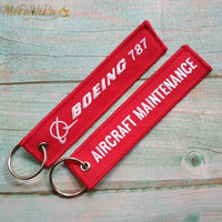 Thumbnail for 2 PCS BOEING 787 AIRCRAFT EMBROIDERY KEY CHAIN - PILOTSX