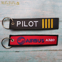 Thumbnail for 2 PCS FASHION TRINKET KEYCHAIN AIRBUS A320 AVIATOR PORTE CLEF AIRCRAFT KEY CHAIN - PILOTSX