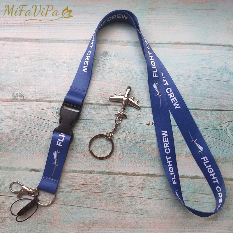 2 PCS FLIGHT CREW LANYARD SLEUTELHANGE KEYCHAIN AIRBUS NECK STRAP - PILOTSX