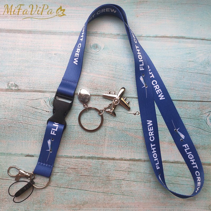 2 PCS FLIGHT CREW LANYARD SLEUTELHANGE KEYCHAIN AIRBUS NECK STRAP - PILOTSX