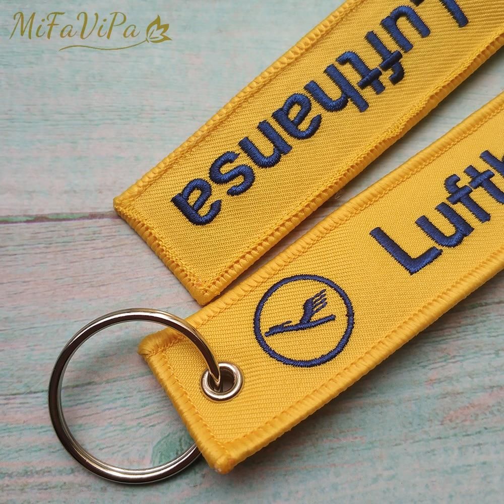 2 PCS LUFTHANSA EMBROIDERY KEY CHAIN - PILOTSX