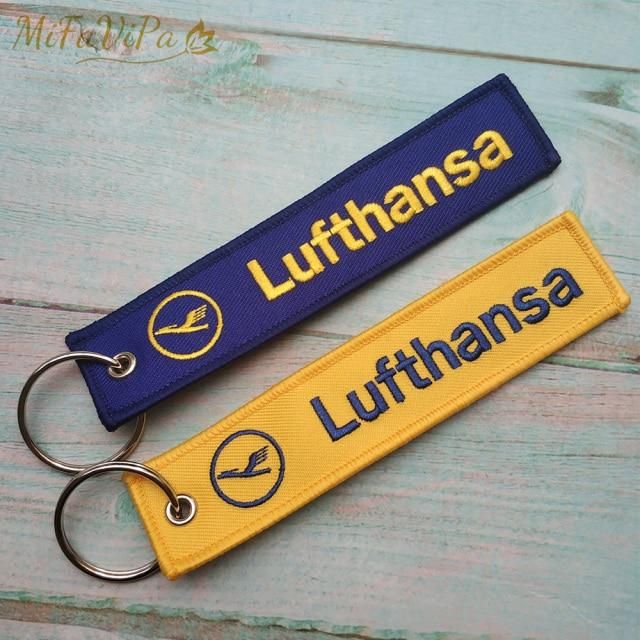 2 PCS LUFTHANSA EMBROIDERY KEY CHAIN - PILOTSX