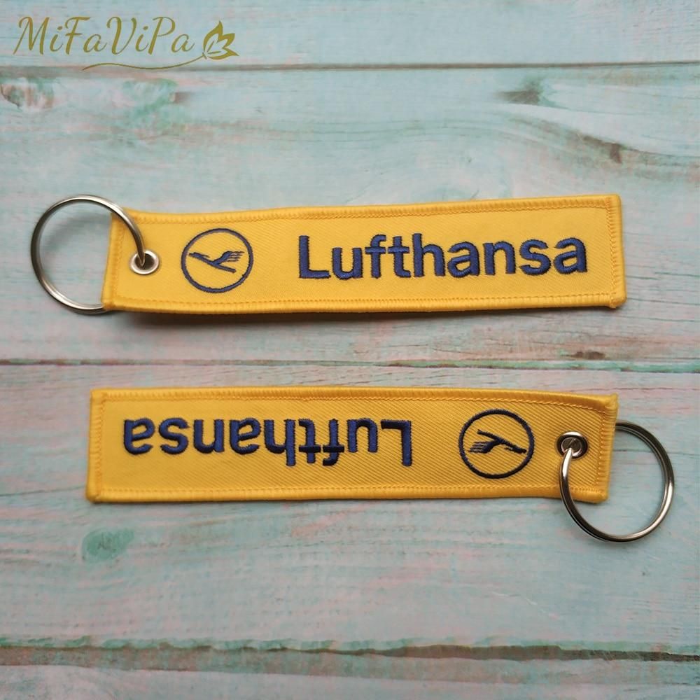 2 PCS LUFTHANSA EMBROIDERY KEY CHAIN - PILOTSX