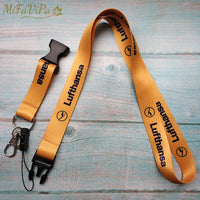 Thumbnail for 2 PCS YELLOW LUFTHANSA PORTE - CLEFS KEYCHAINS NECK STRAP - PILOTSX