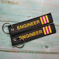 Thumbnail for 2 PCS/LOTBOEING A320 ENGINEER EMBROIDERY KEY CHAIN - PILOTSX