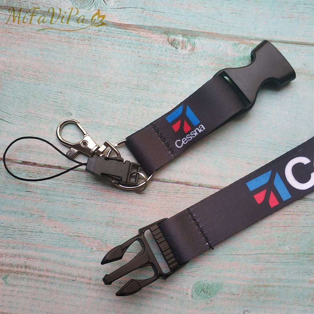 2 PCS/SET CESSNA LANYARDS NECK STRAP KEYCHAIN - PILOTSX