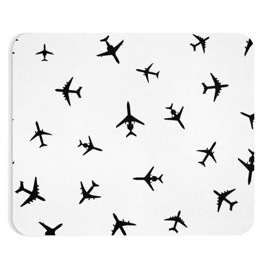 AIRPLANES BLACK  -  MOUSE PAD Printify