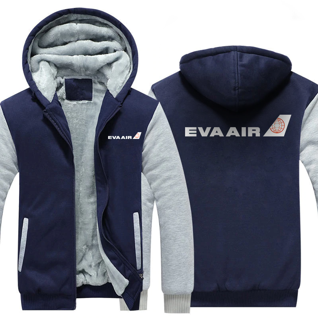 EVAAIR AIRLINES  JACKETS FLEECE SWEATSHIRT