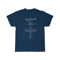 Thumbnail for Spitfire airplane blueprint T-SHIRT THE AV8R