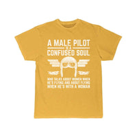 Thumbnail for Funny Pilot Design Quote Male Pilot is a Confused T-SHIRT THE AV8R