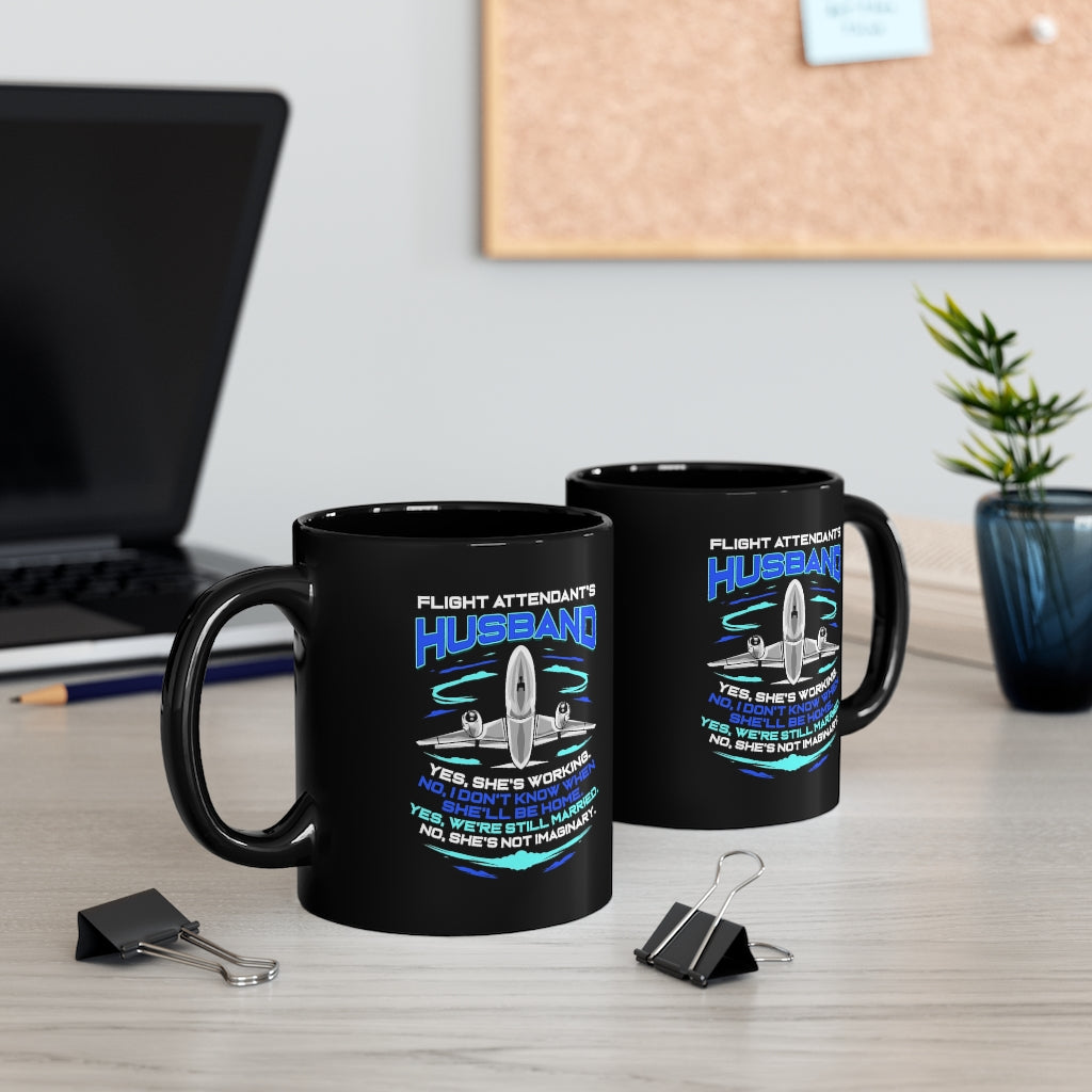 FLIGHT ATTENDANTS HUSBAND DESIGNED - MUG Printify