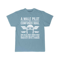 Thumbnail for Funny Pilot Design Quote Male Pilot is a Confused T-SHIRT THE AV8R