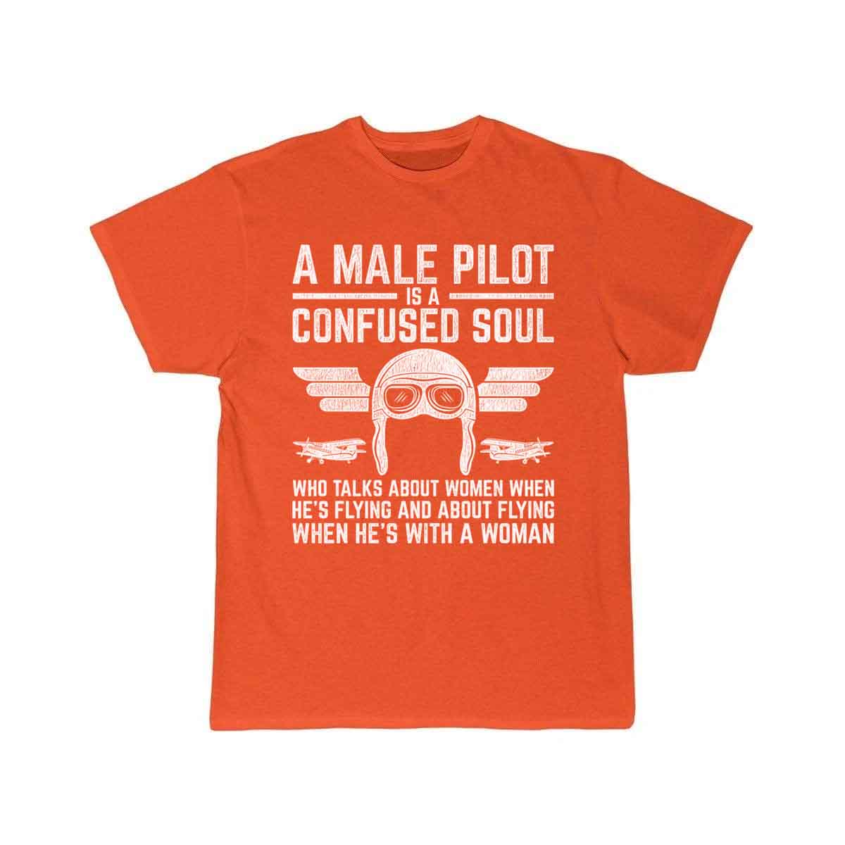 Funny Pilot Design Quote Male Pilot is a Confused T-SHIRT THE AV8R