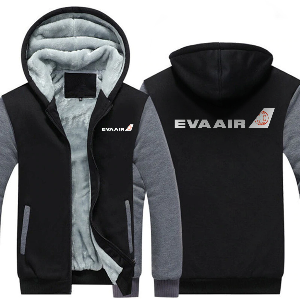 EVAAIR AIRLINES  JACKETS FLEECE SWEATSHIRT