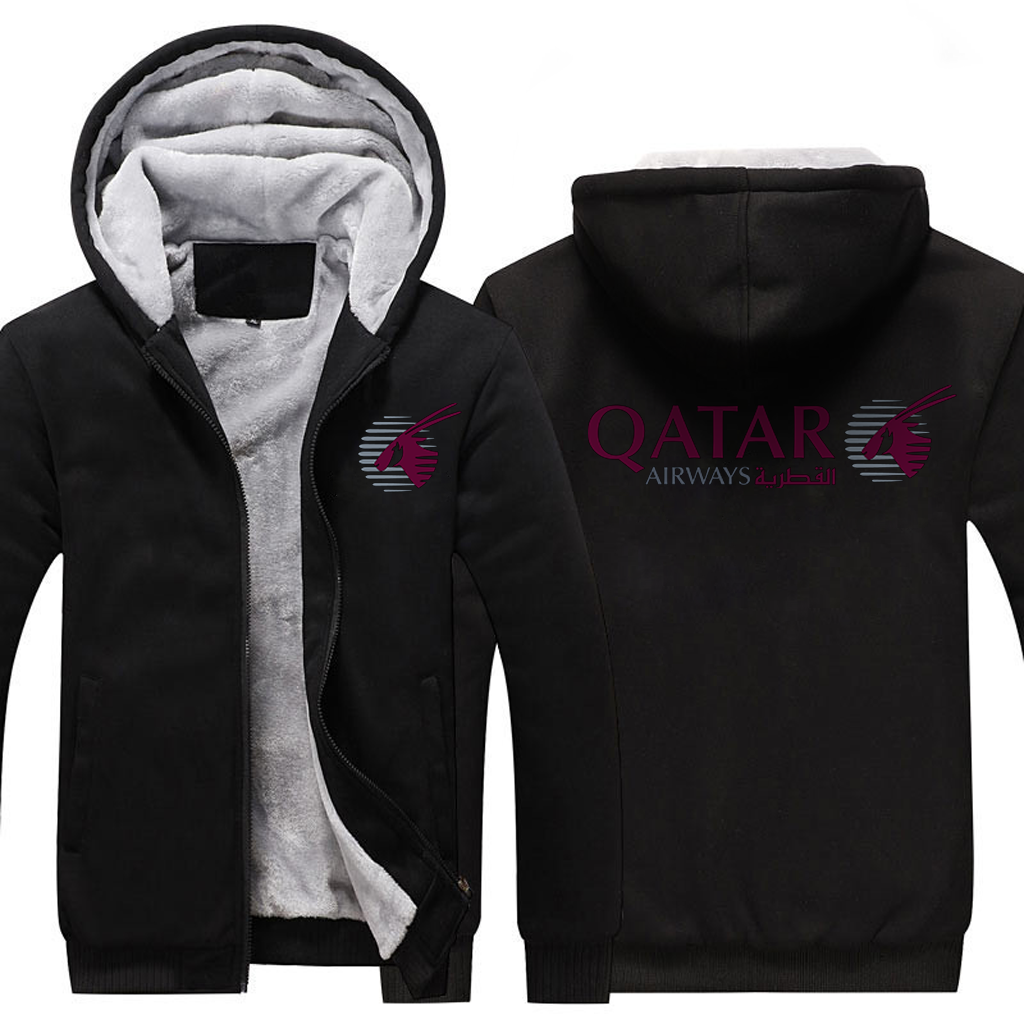 QATAR AIRLINES  JACKETS FLEECE SWEATSHIRT