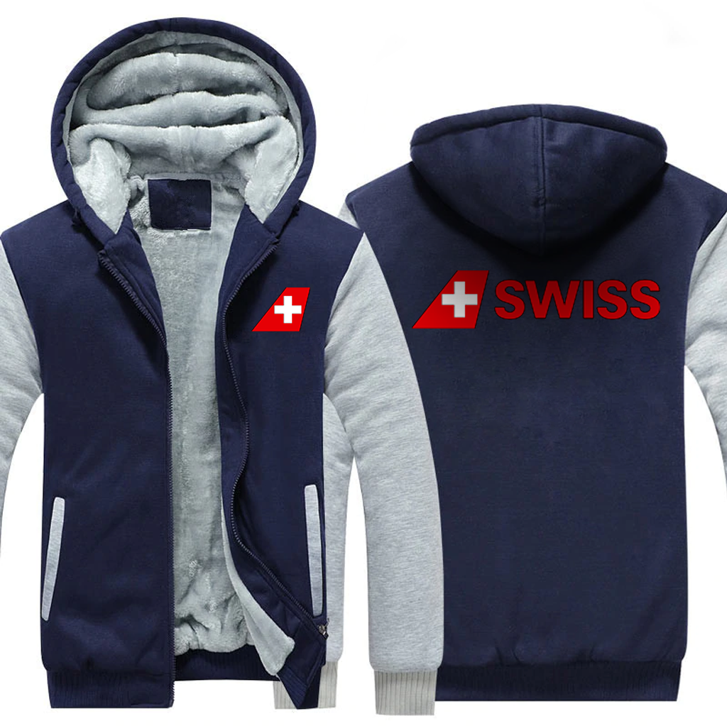 SWISS AIRLINES  JACKETS FLEECE SWEATSHIRT