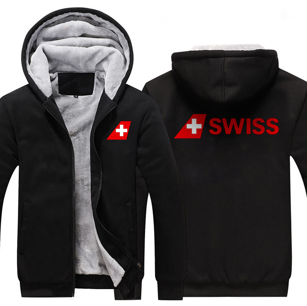 SWISS AIRLINES  JACKETS FLEECE SWEATSHIRT