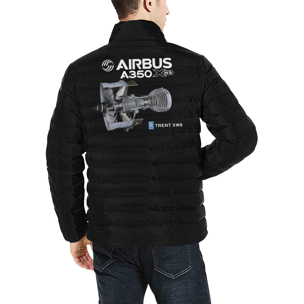 Airbus A350 Men's Stand Collar Padded Jacket e-joyer