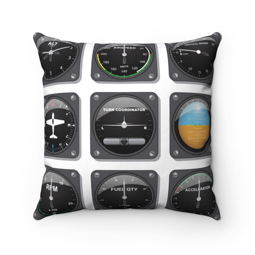 AVIATION CLOCK PILLOW Printify