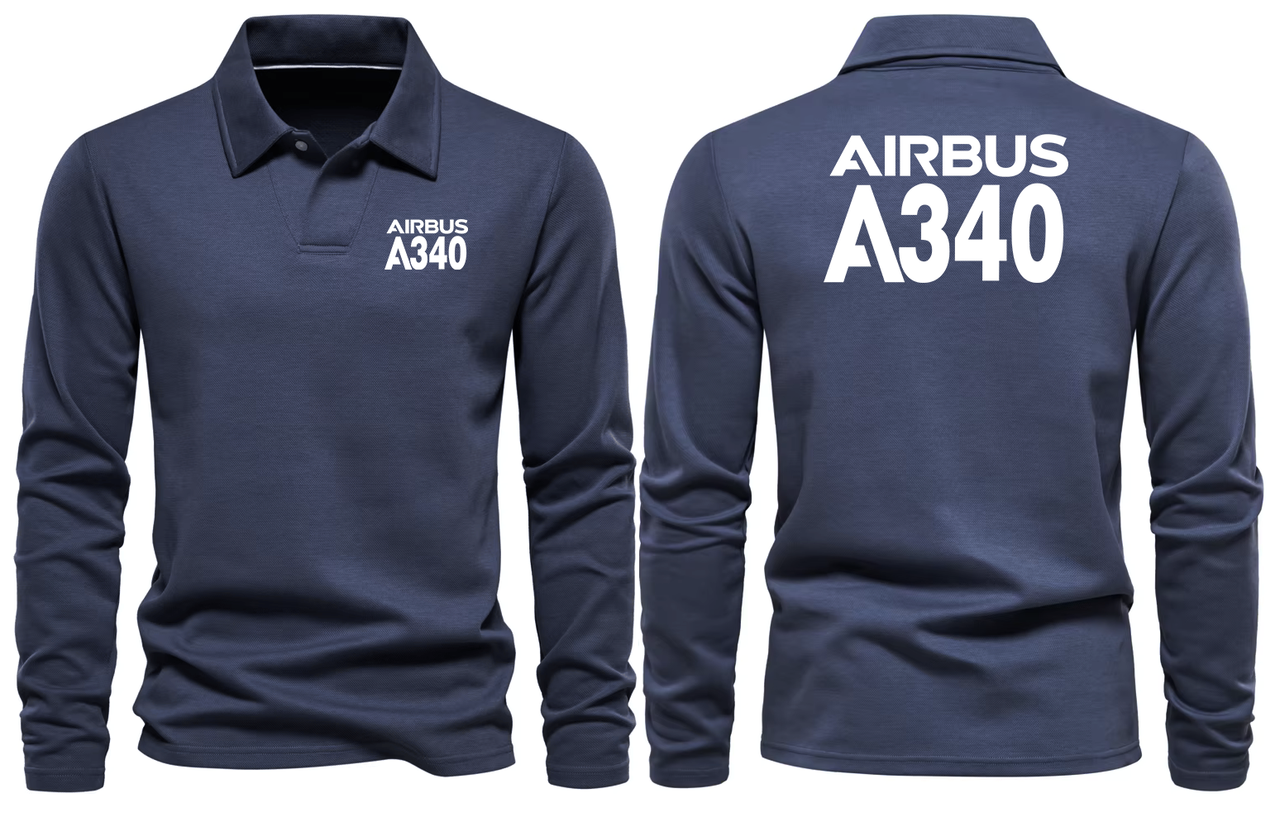 AIRBUS A340 LONG SLEEVE  POLO
