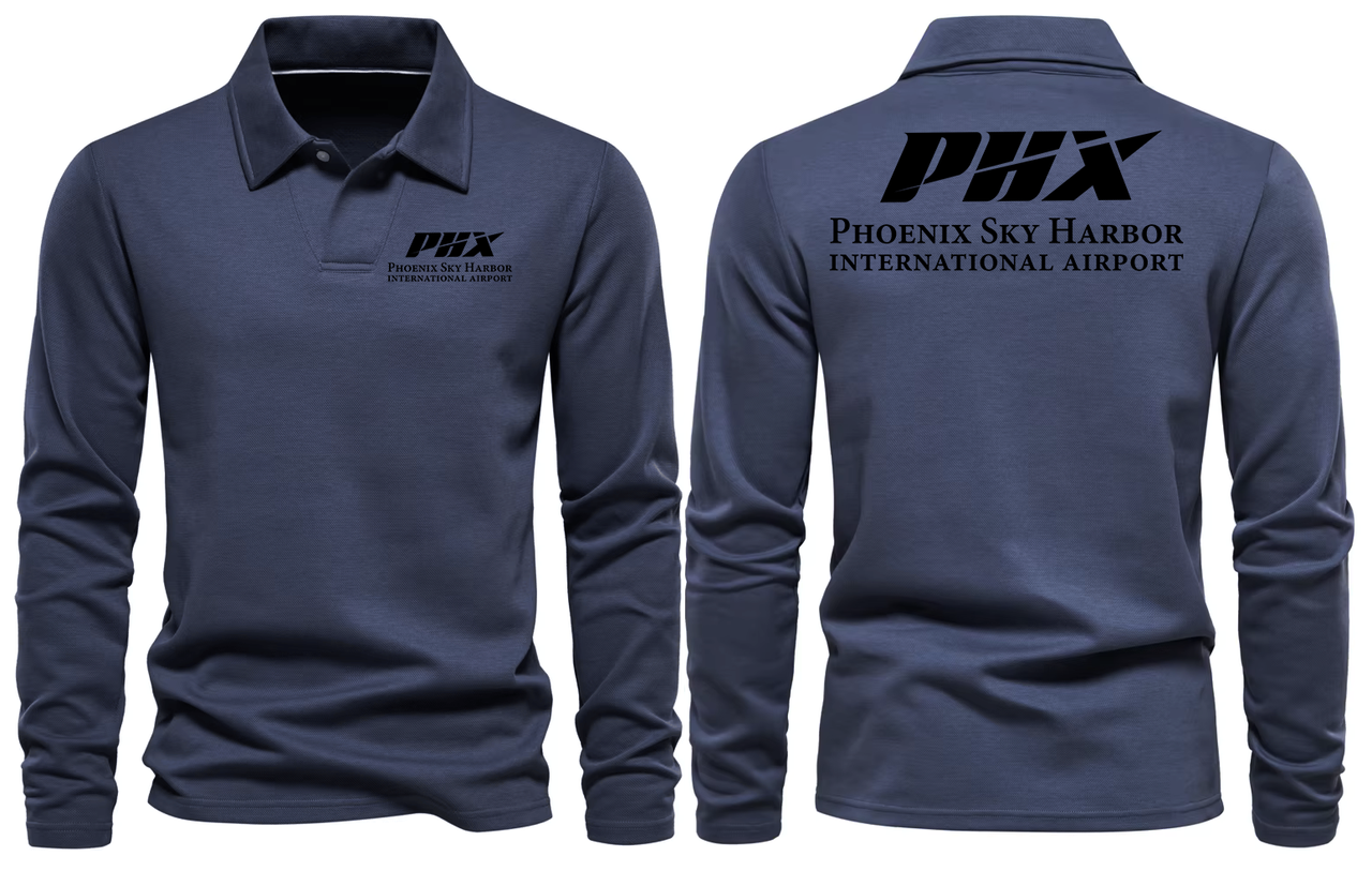 PHX AIRPORT LONG SLEEVE  POLO