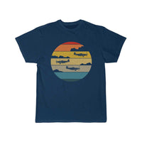 Thumbnail for P51D Mustang Airplane Schematic Retro Sunset T-SHIRT THE AV8R