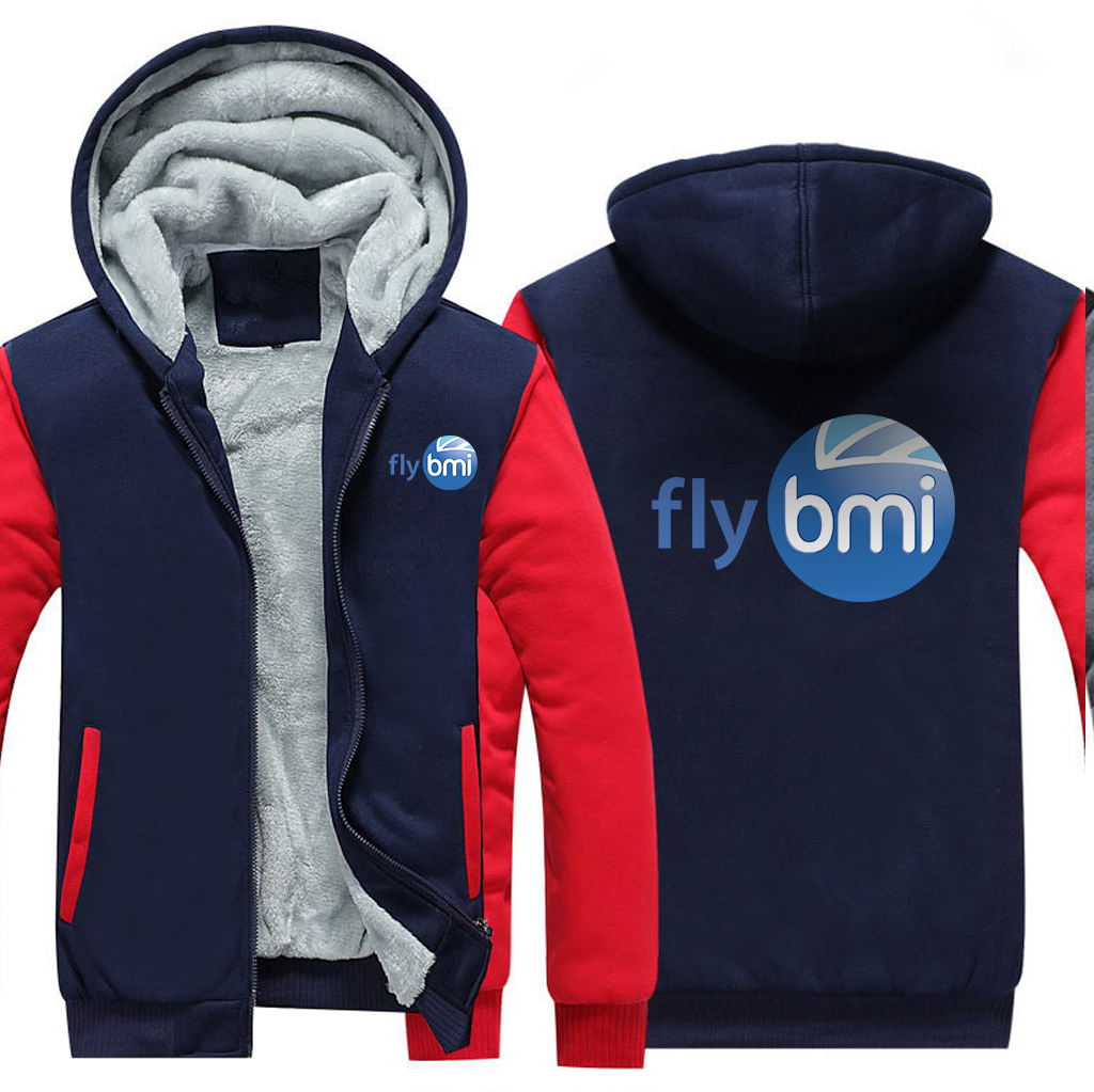 FLY BMI AIRLINES  JACKETS FLEECE SWEATSHIRT