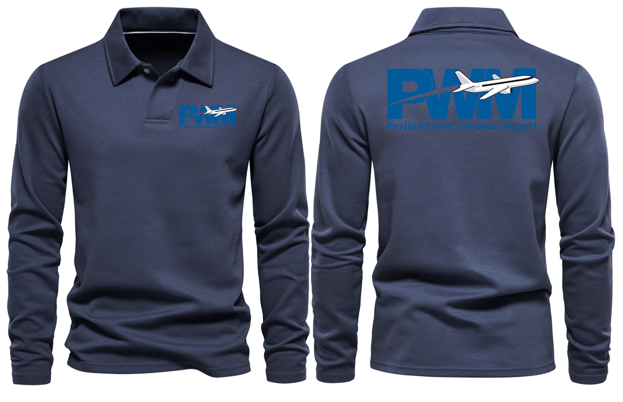 PWM AIRPORT LONG SLEEVE  POLO