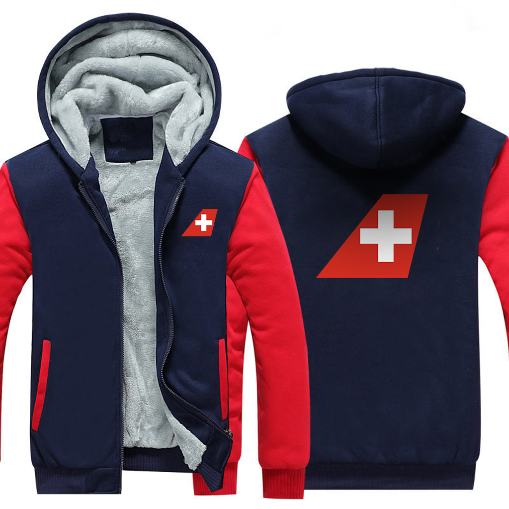 SWISS AIRLINES JACKETS FLEECE SWEATSHIRT 1