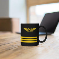 Thumbnail for 3 OR 4 STRIPES BLACK MUG 11OZ MUG - PILOTSX