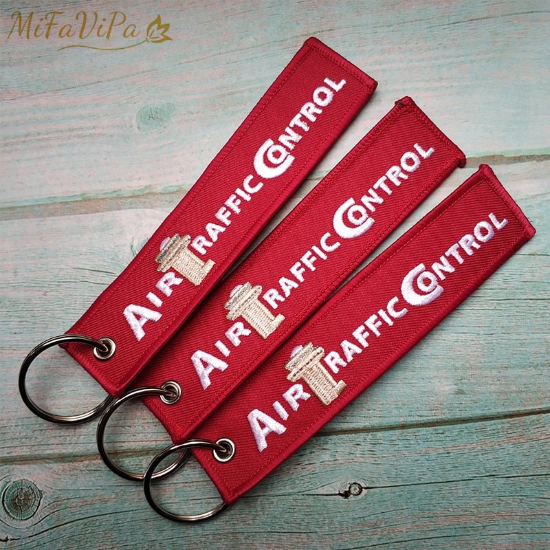 3 PCS AIRCRAFFIC CONTROL EMBROIDERY KEY CHAIN - PILOTSX