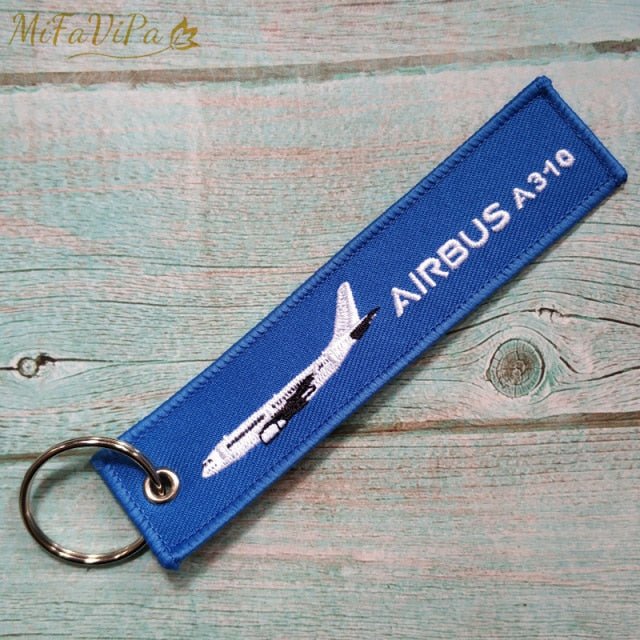 3 PCS/LOT AIRBUS A310 EMBROIDERY KEY CHAINS - PILOTSX