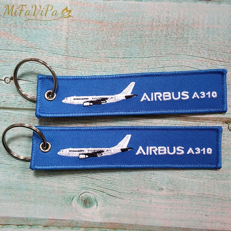 3 PCS/LOT AIRBUS A310 EMBROIDERY KEY CHAINS - PILOTSX