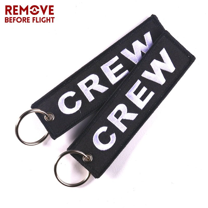 3 PCS/LOT BLACK CREW EMBROIDERY KEY CHAIN - PILOTSX