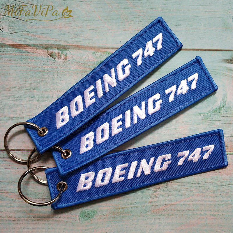 3 PCS/LOT BOEING 747 KEY CHAINS NEW FASHION TRINKET PHONE STRAP BLACK - PILOTSX