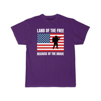 Thumbnail for land of the free because of the brave T SHIRT THE AV8R