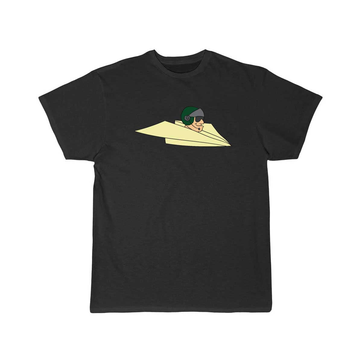 Military pilot  fighter pilot in paper plane T Shirt THE AV8R