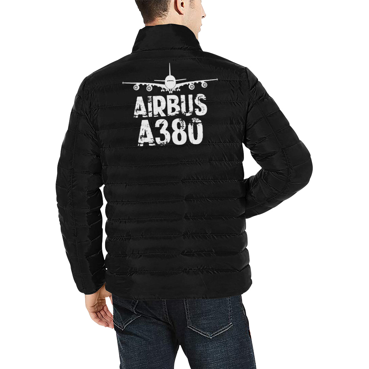 Airbus A380 Men's Stand Collar Padded Jacket e-joyer