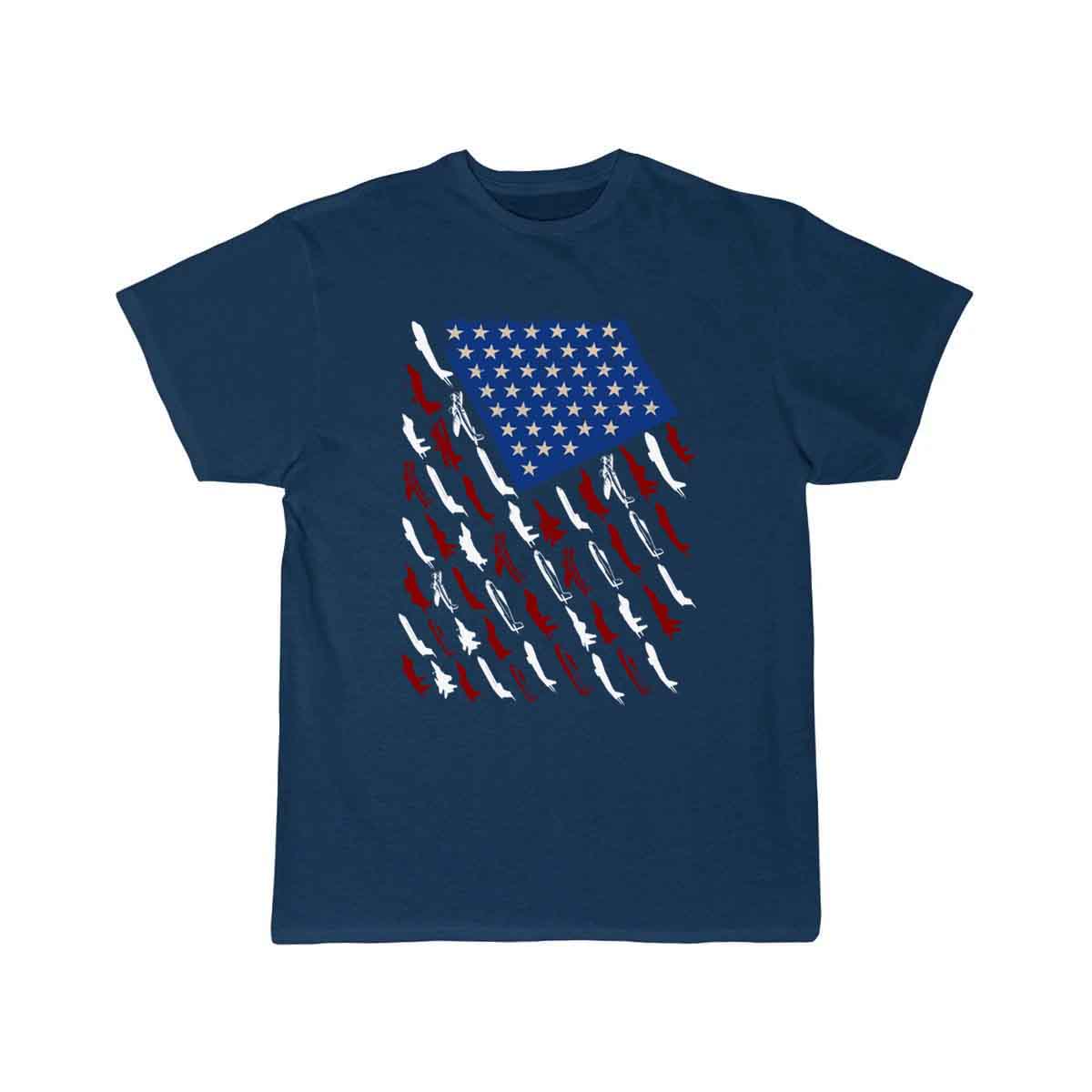 Pilot Airplane American Flag Vintage T-SHIRT THE AV8R