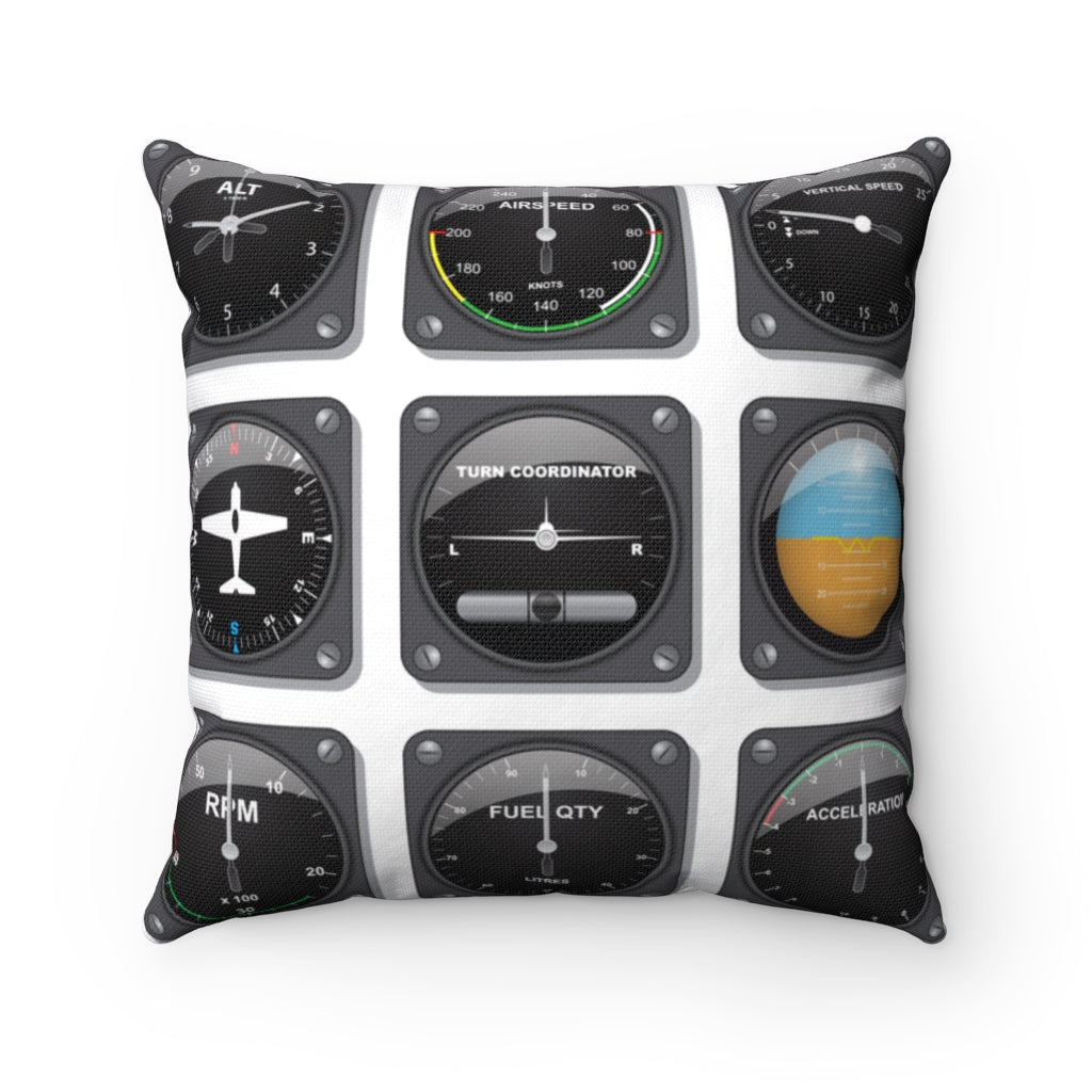 AVIATION CLOCK PILLOW Printify