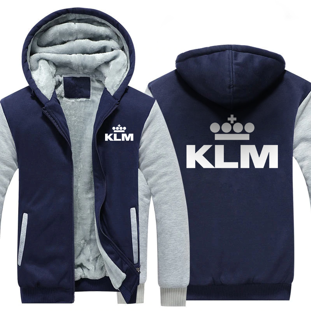 KLM AIRLINES  JACKETS FLEECE SWEATSHIRT